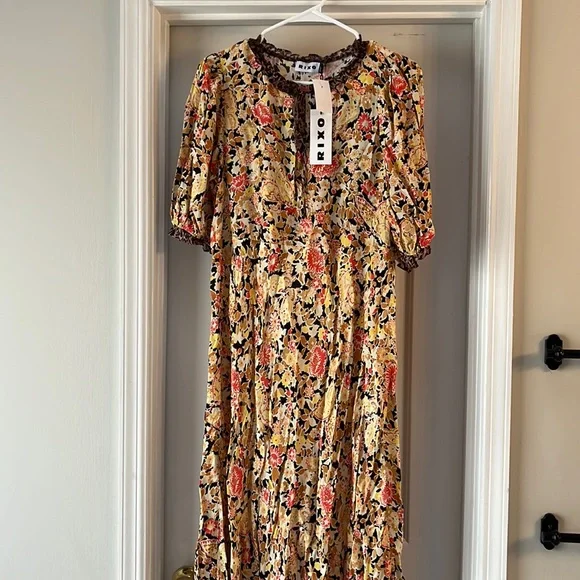 NWT Rixo Hanna Midi Dress - Picture 1 of 4